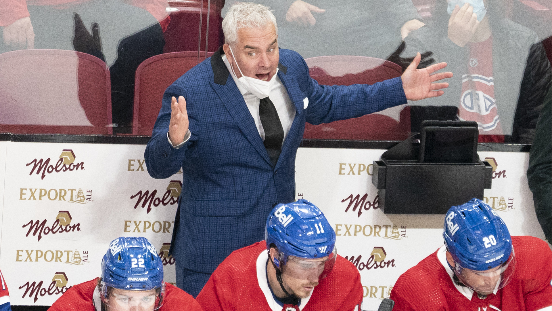 L'entraîneur-chef du Canadien, Dominique Ducharme, lors d'un match au Centre Bell.