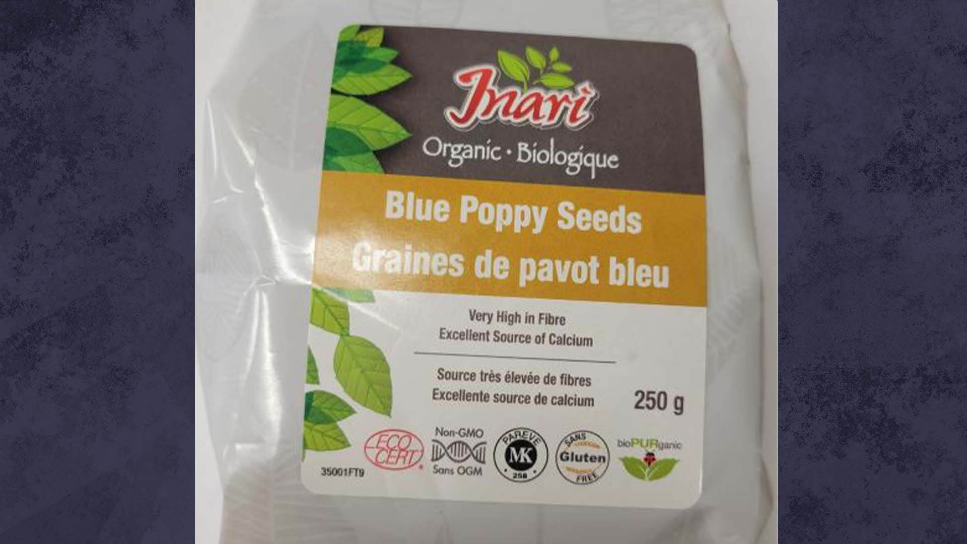 Graines de pavot bleu biologique de marque Inari.