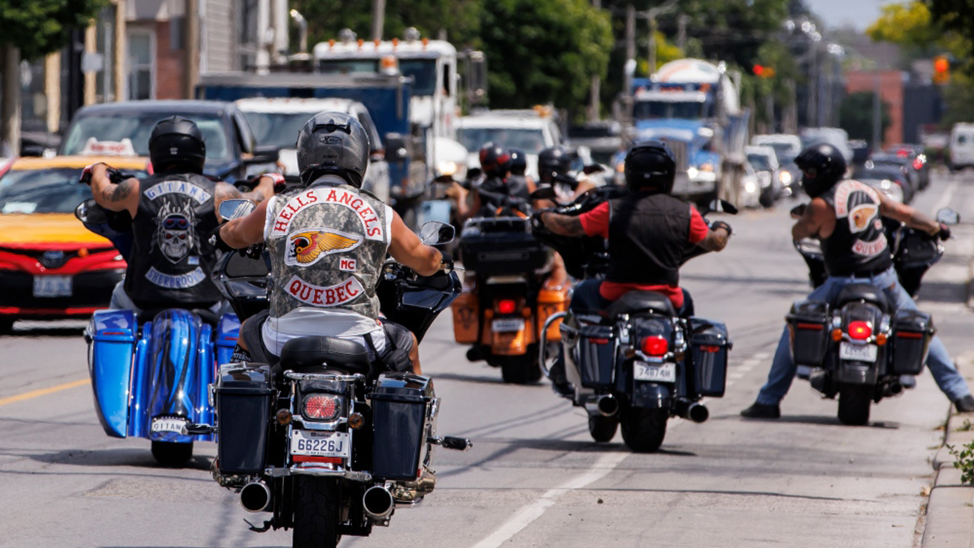 Environ 1000 membres des Hells Angels, provenant de plusieurs provinces canadiennes, se sont rassemblés à Toronto, jeudi.