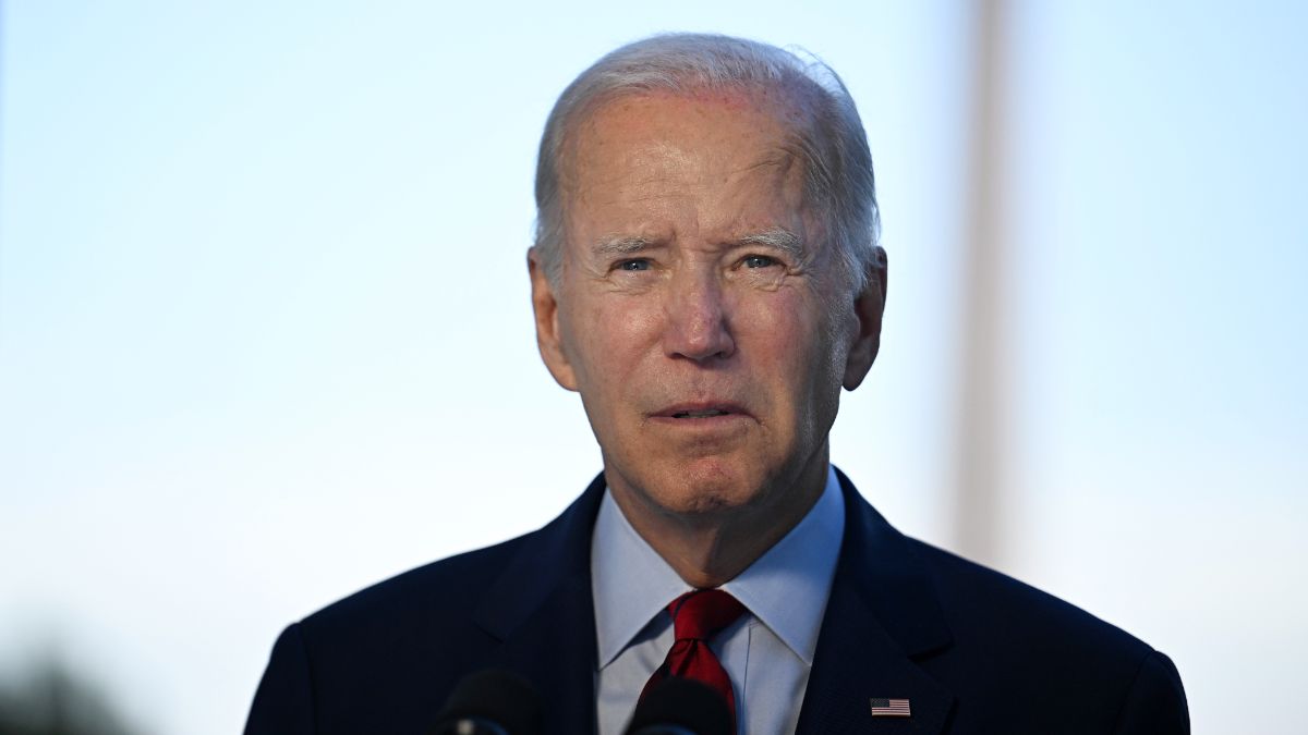 Le président américain Joe Biden lors de son discours pour annoncé la mort du chef d'Al-Qaïda. 