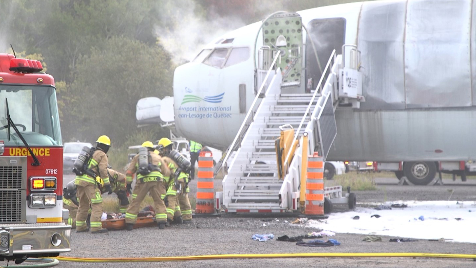 Simulation Un avion s'écrase à Québec Noovo Info