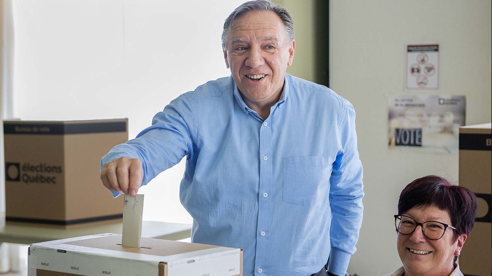 François Legault a voté par anticipation, le 25 septembre 2022. 