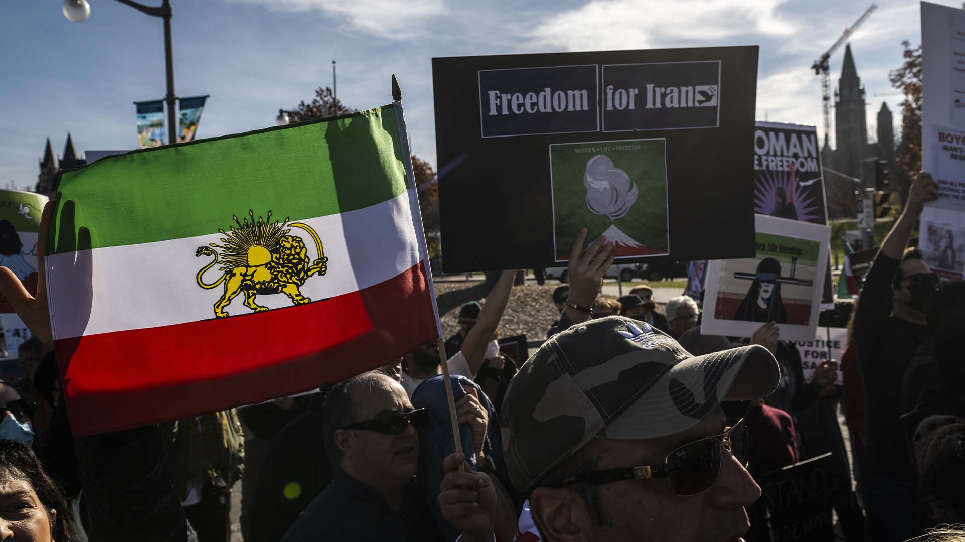 Il y a eu des manifestations contre le régime iranien à Ottawa le 29 octobre 2022. 