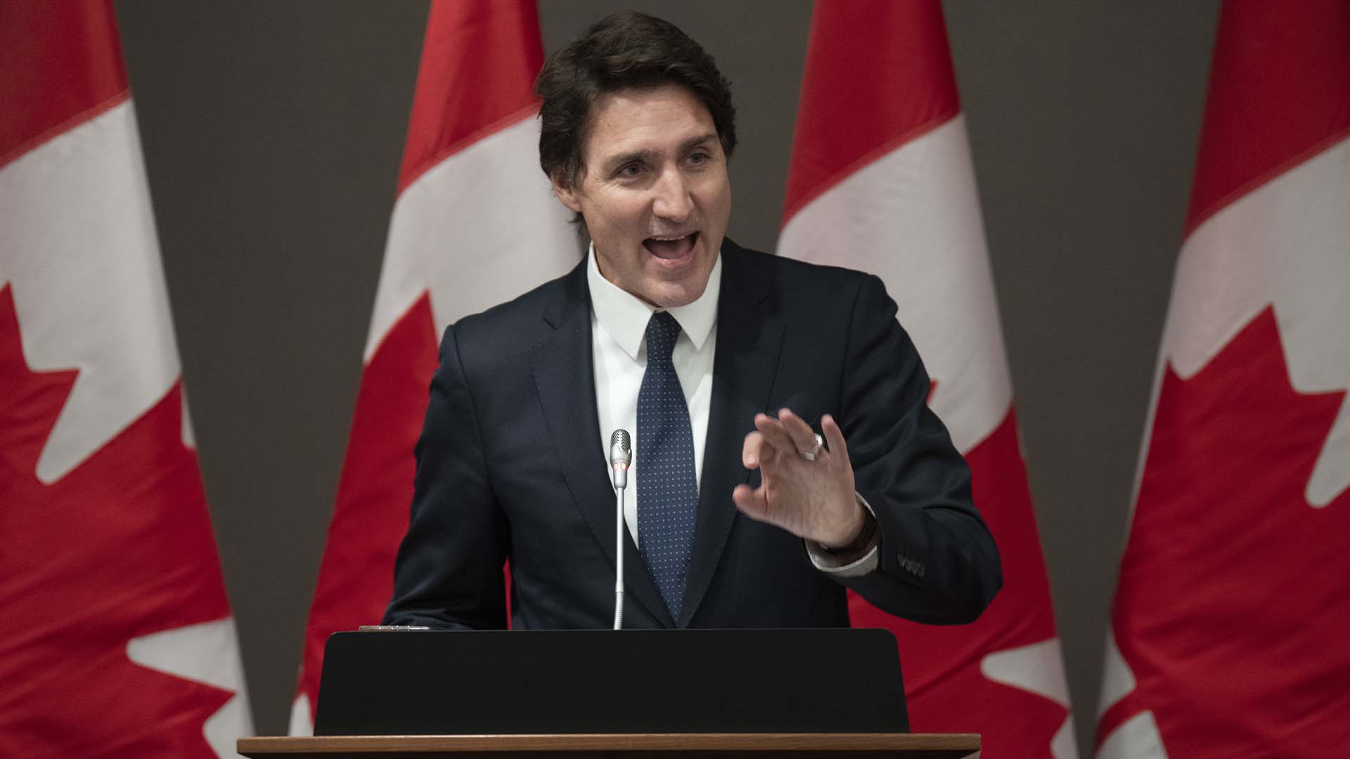 Le premier ministre Justin Trudeau s'est adressé à son caucus le 27 janvier 2023 à Ottawa. 