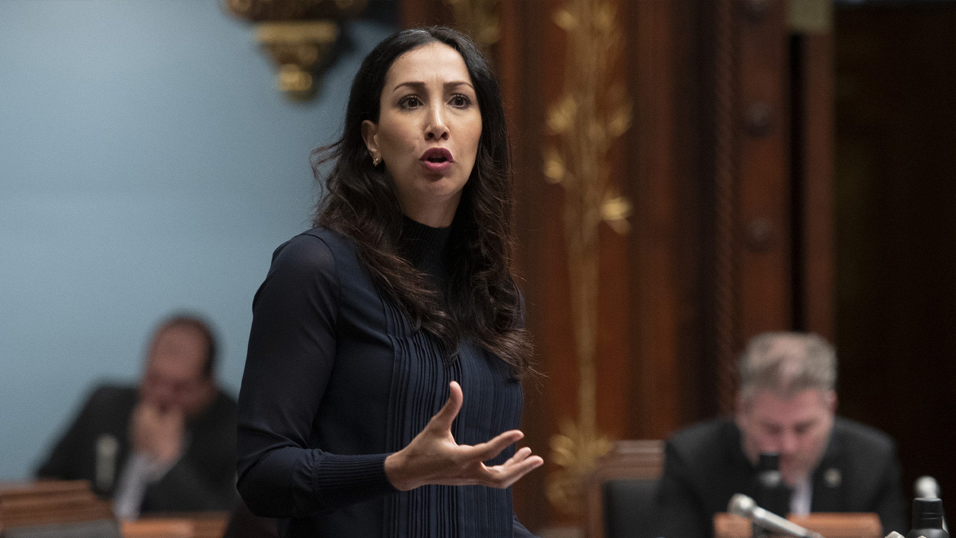 La députée libérale du Québec Marwah Rizqy le mardi 26 mai 2020 à l'Assemblée législative de Québec.