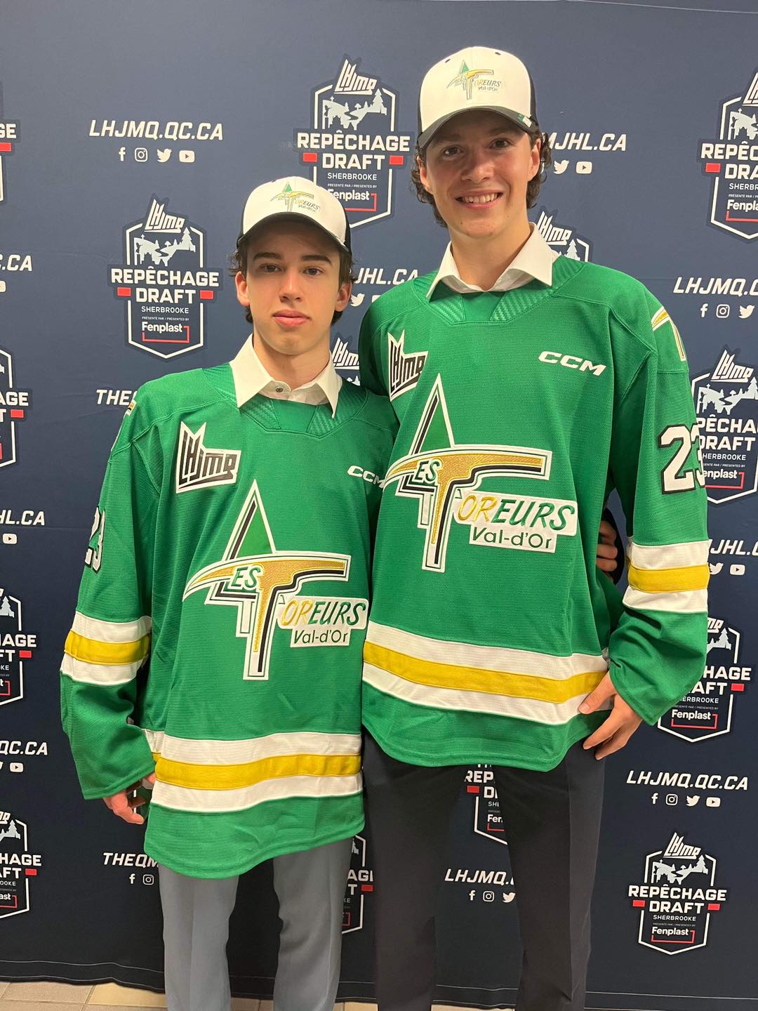 Philippe Veilleux et Jordan Labelle sont les deux choix de première ronde des Foreurs au repêchage 2023.