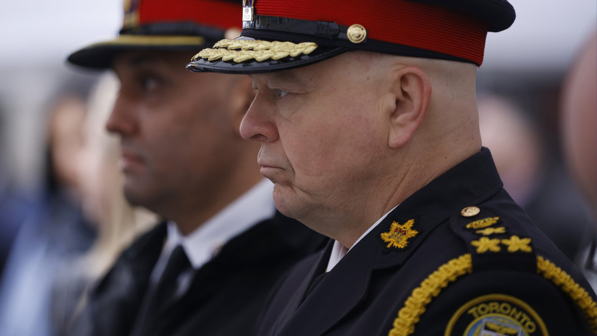 Le chef de la police de Toronto, Myron Demkiw, assiste à une conférence de presse à Toronto, le lundi 1er mai 2023.