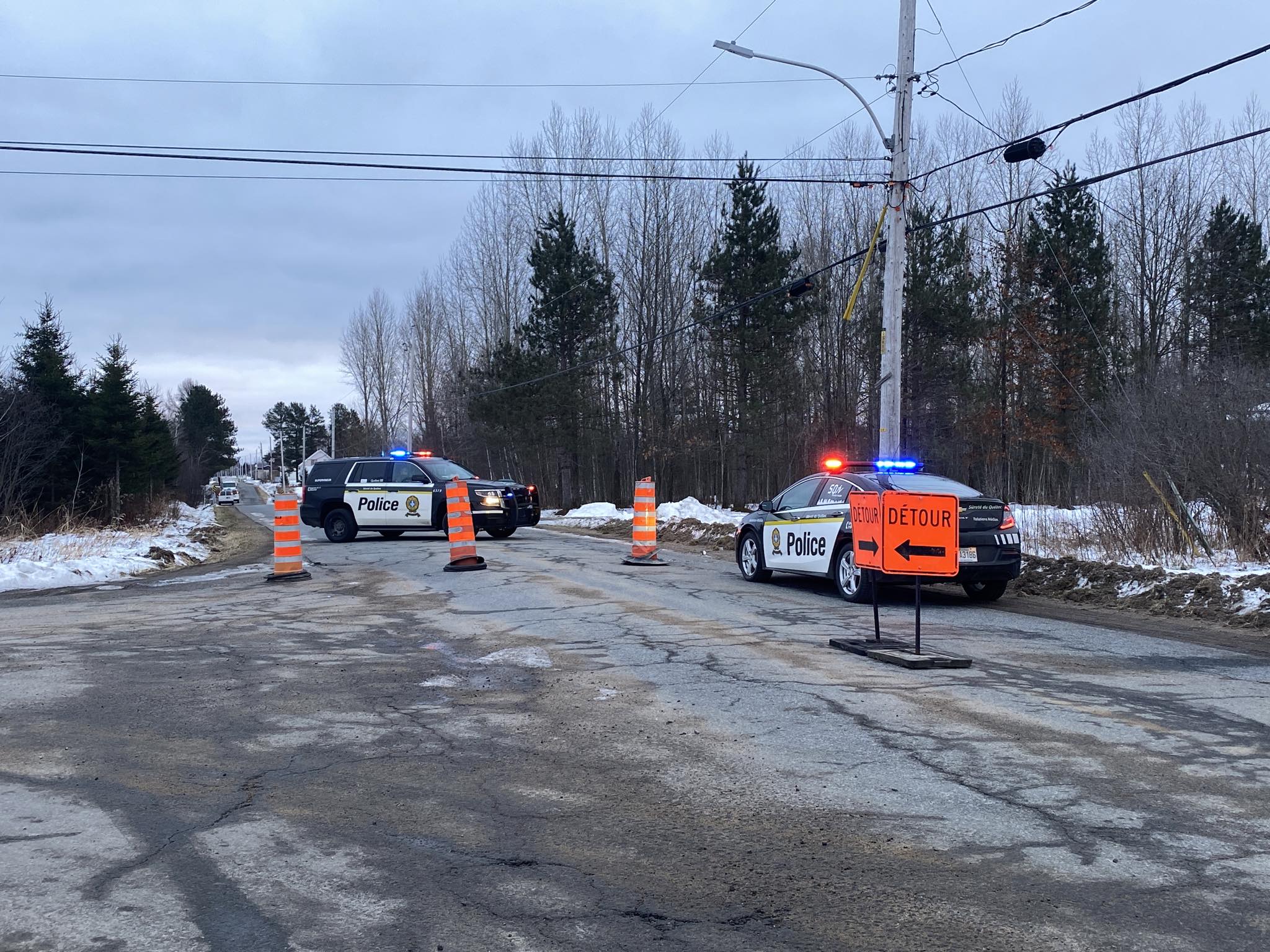 Le rang Saint-Pierre de Herouxville fermé après qu'une résidence ait été la cible de coups de feu