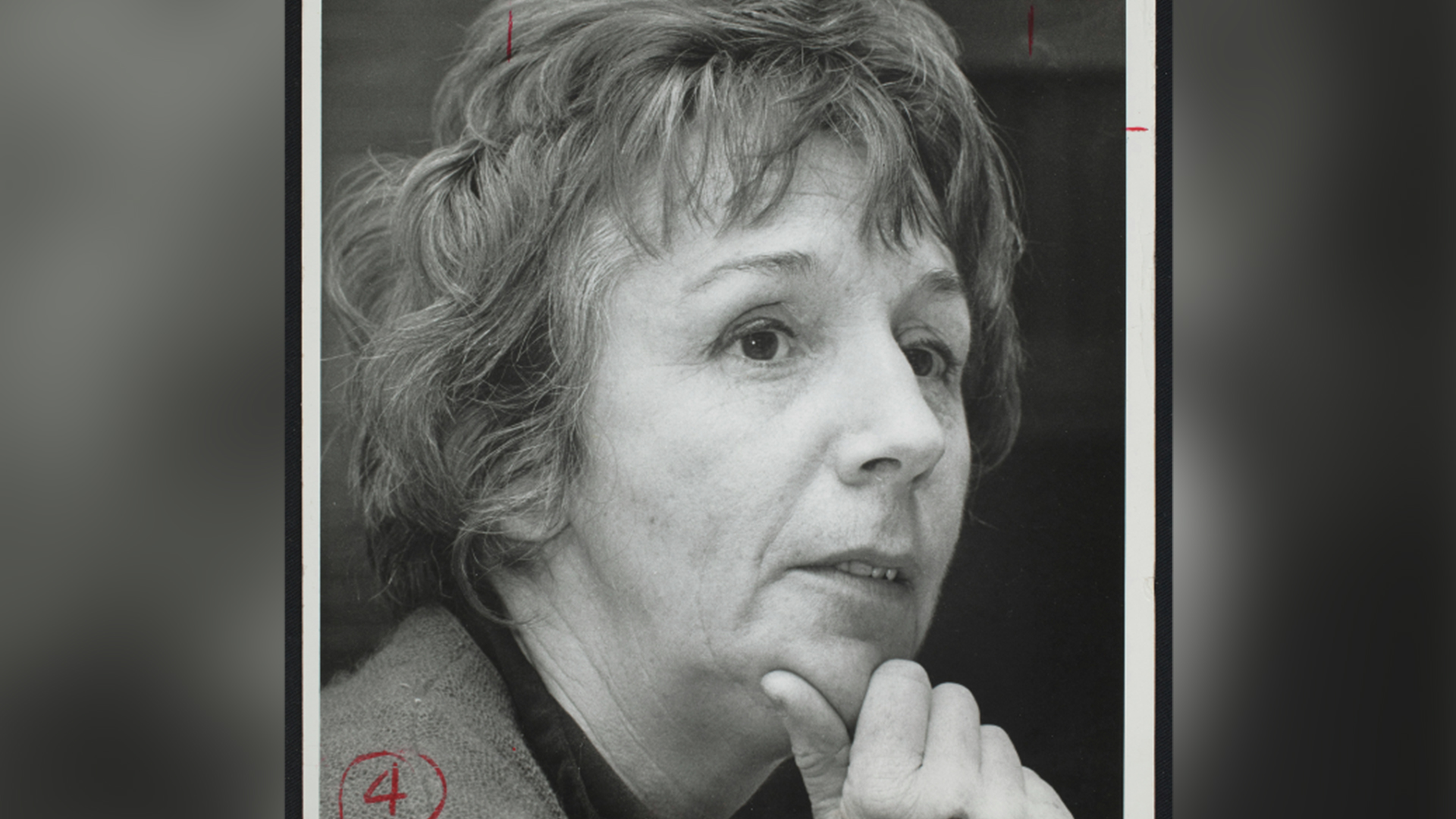 Marcelle Ferron. Photo datée de la période entre 1973 et 1991.