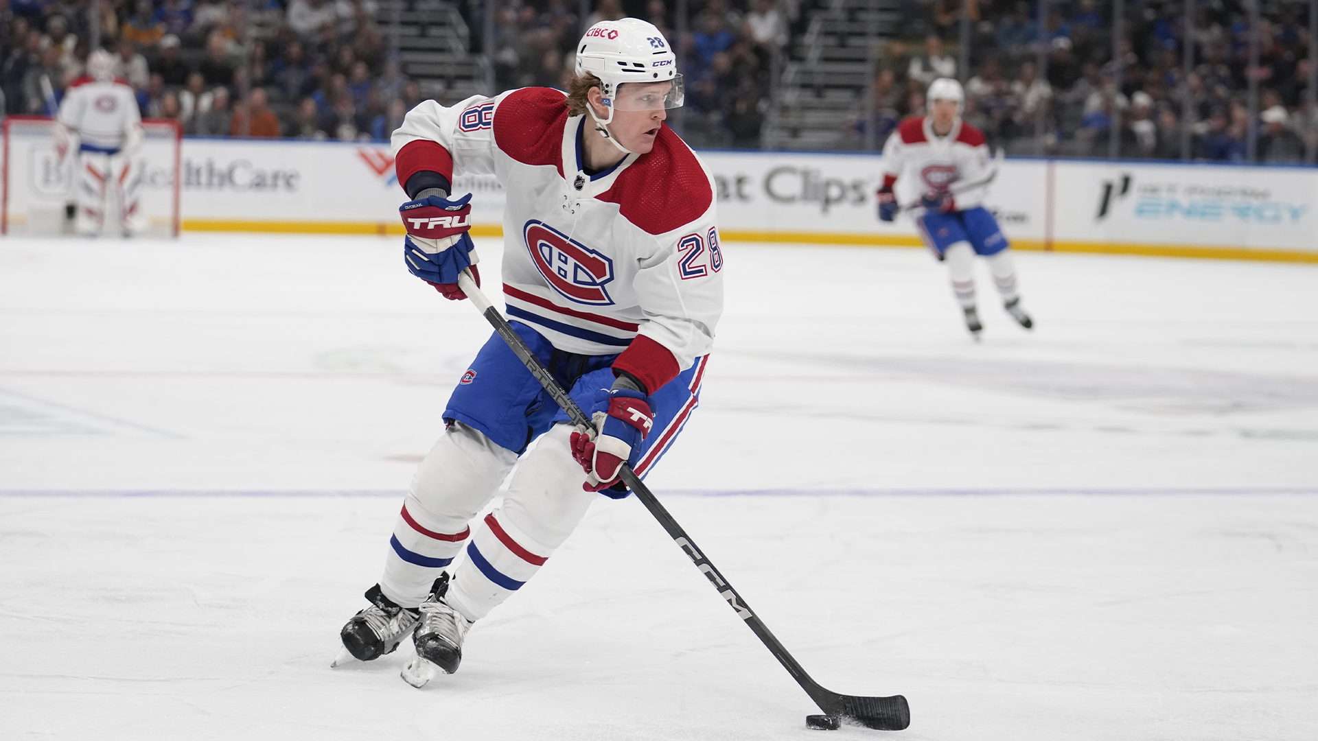 L'attaquant du Canadien de Montréal Christian Dvorak lors d'un match le 4 novembre 2023.