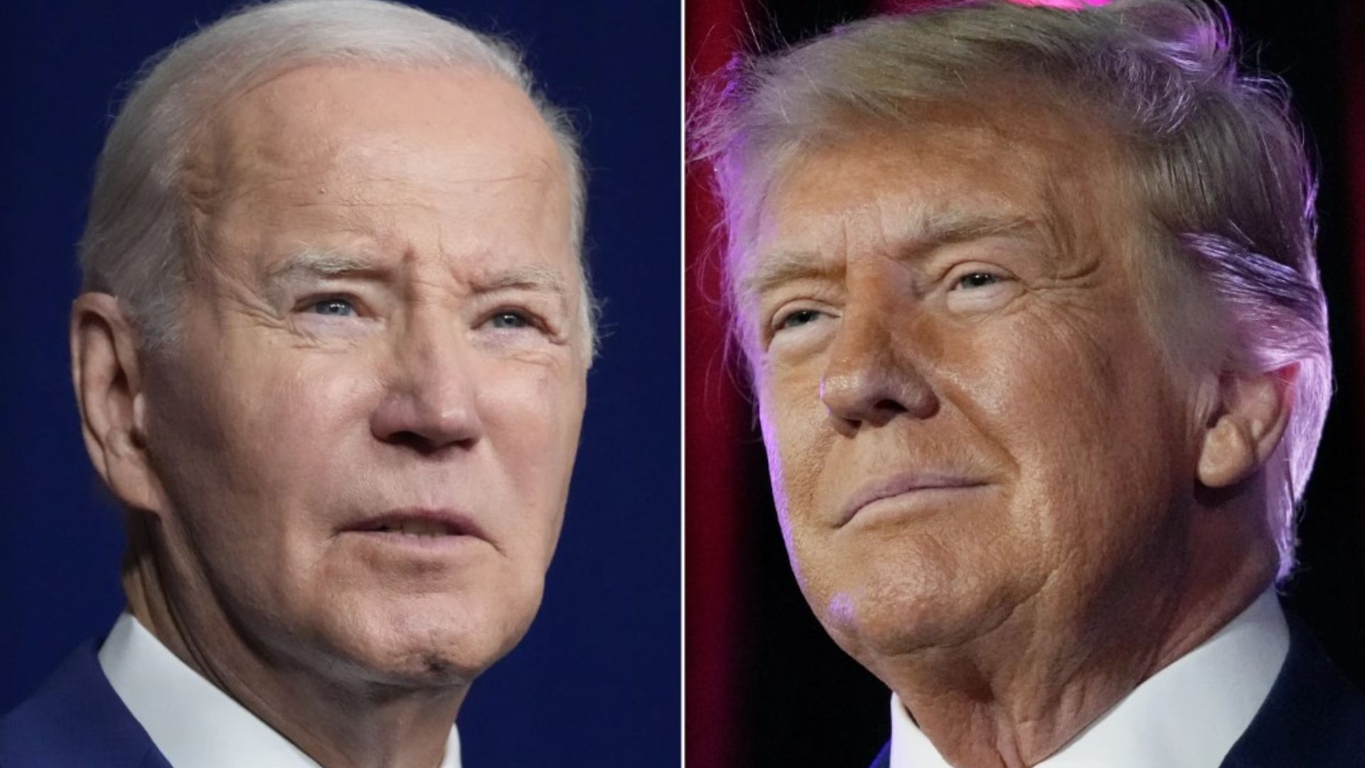 Une possible revanche entre le président Joe Biden (à gauche) et son prédécesseur Donald Trump (à droite) plane dans le calendrier électoral.