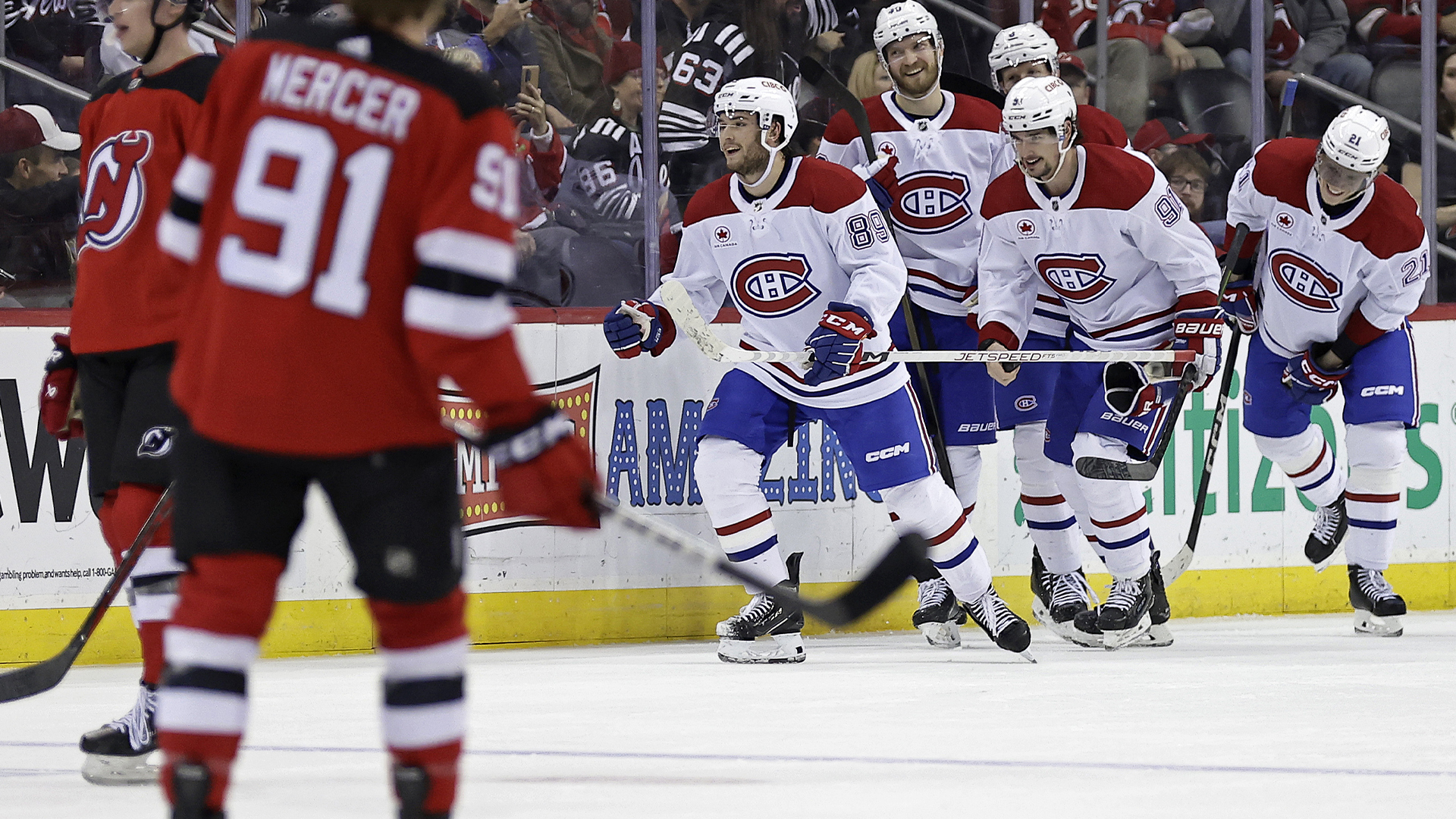 Joshua Roy a marqué le premier but de sa carrière dans la LNH le 17 janvier 2024.