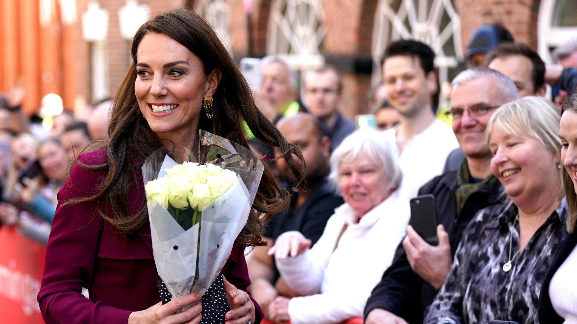 La princesse de Galles, Kate Middleton, lors d'une rencontre avec le public, 20 avril 2023.