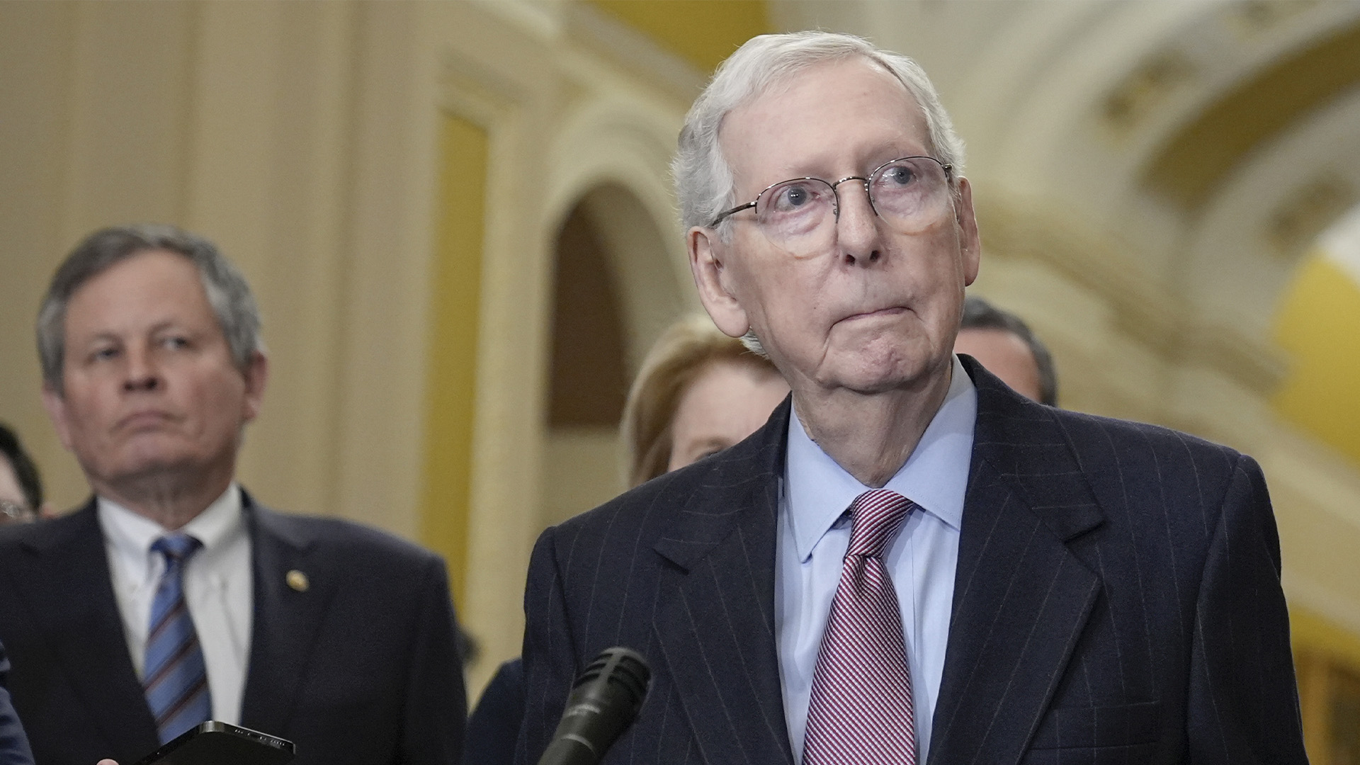 Le chef de la minorité du Sénat, Mitch McConnell le mardi 27 février 2024, à Washington. 