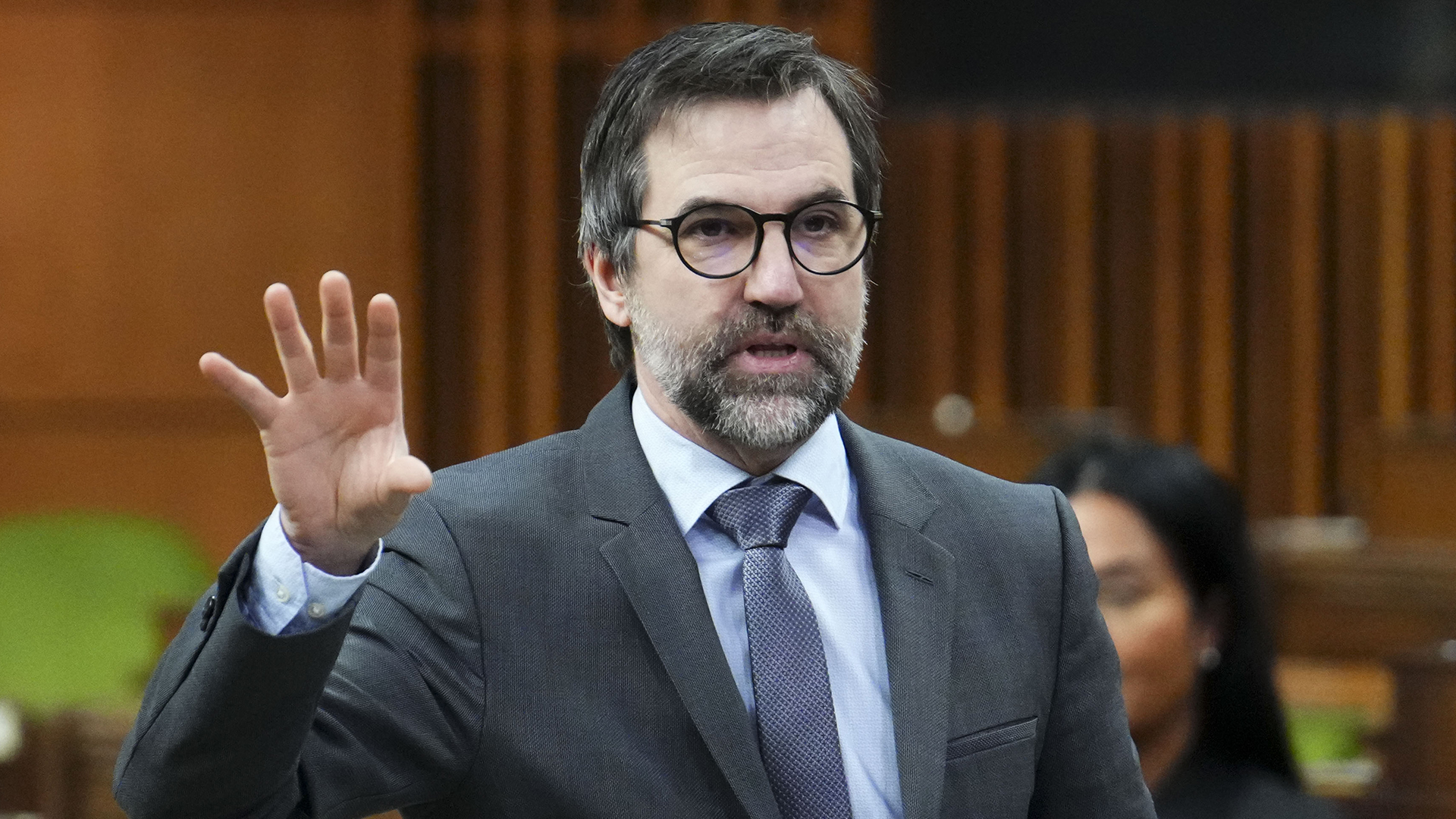 Steven Guilbeault, ministre fédéral de l'Environnement, à la Chambre des communes d'Ottawa en février 2024.