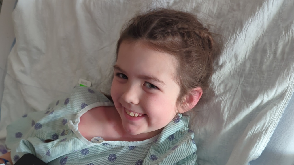 Mathilda Stacey a subi une rare intervention chirurgicale à l'Hôpital de Montréal pour enfants.