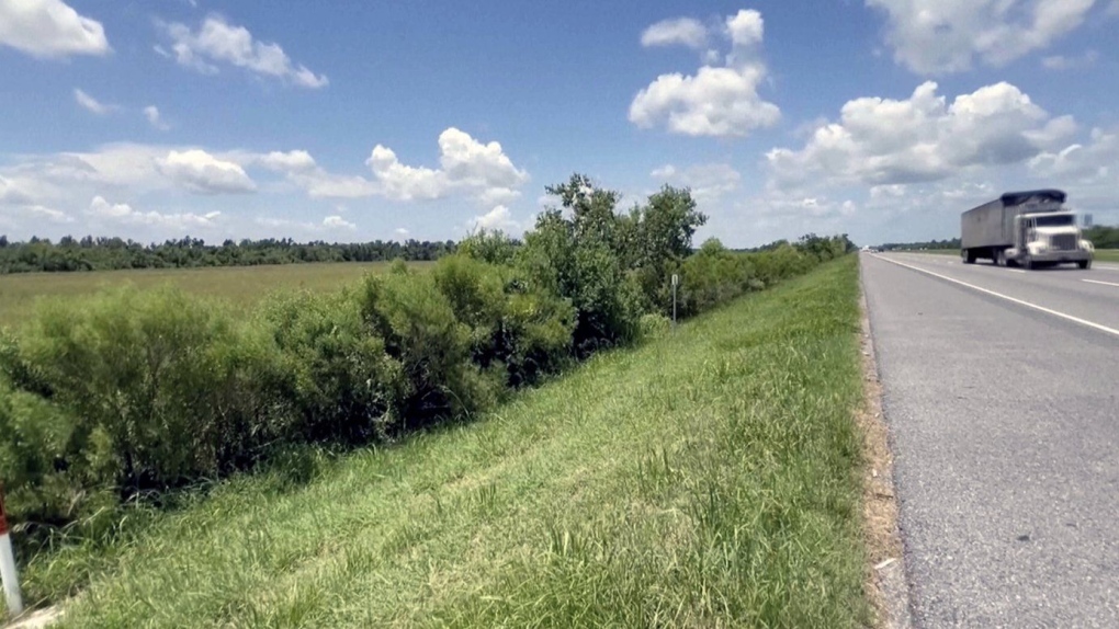 L'autoroute auprès de laquelle a été retrouvé le bébé.