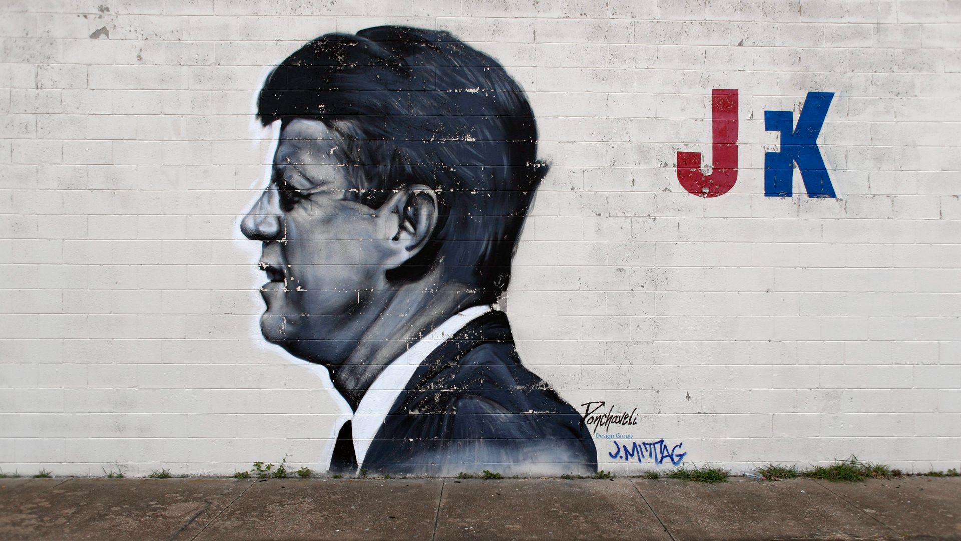 Une murale du président John F. Kenndy, à Dallas.