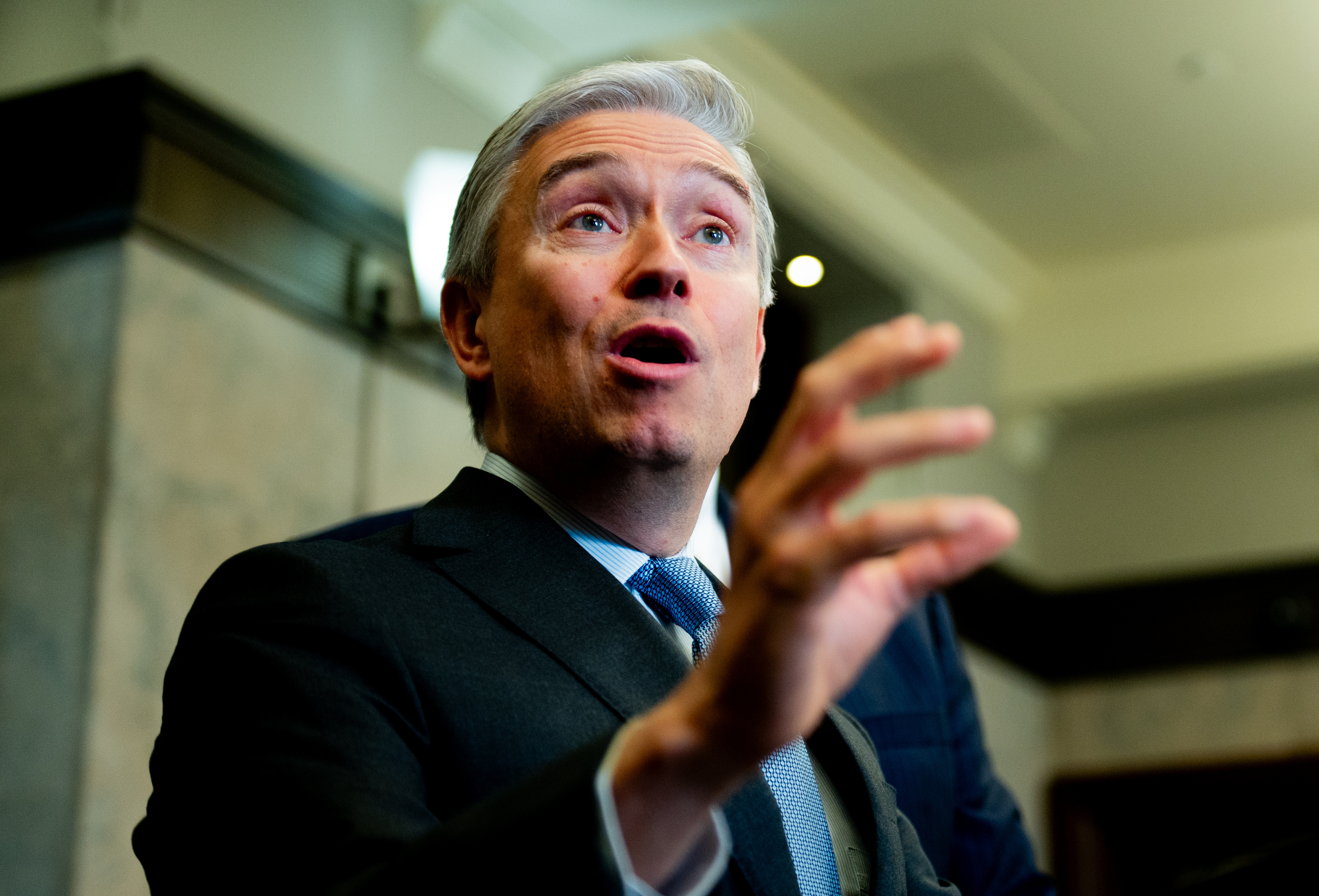 Industry Minister Francois-Philippe Champagne speaks in response to three performance audit reports of the Auditor General of Canada on Parliament Hill in Ottawa, on Tuesday, June 4, 2024. THE CANADIAN PRESS/Spencer Colby