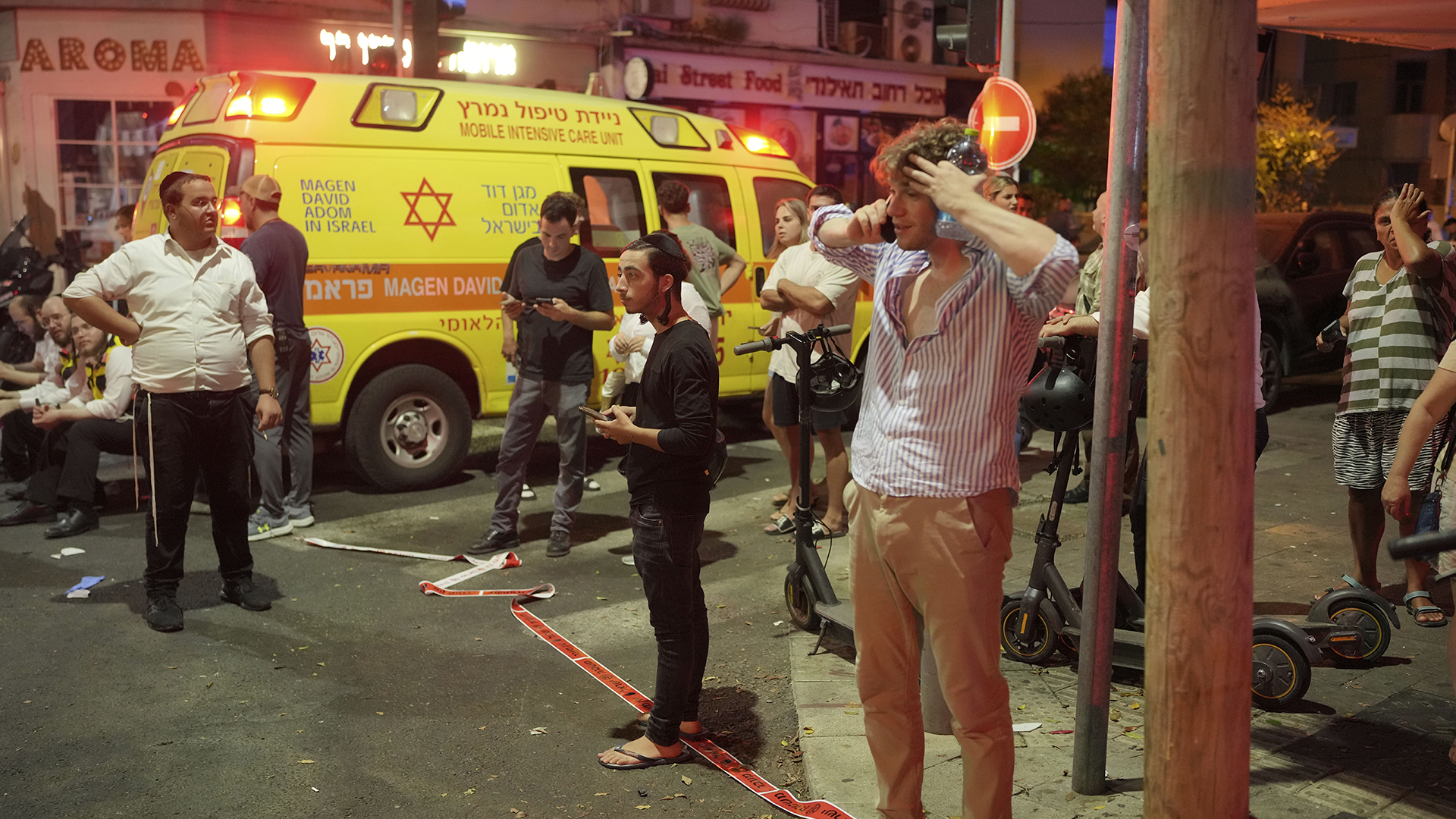 La scène de l'explosion à Tel-Aviv, le matin du vendredi 19 juillet 2024.