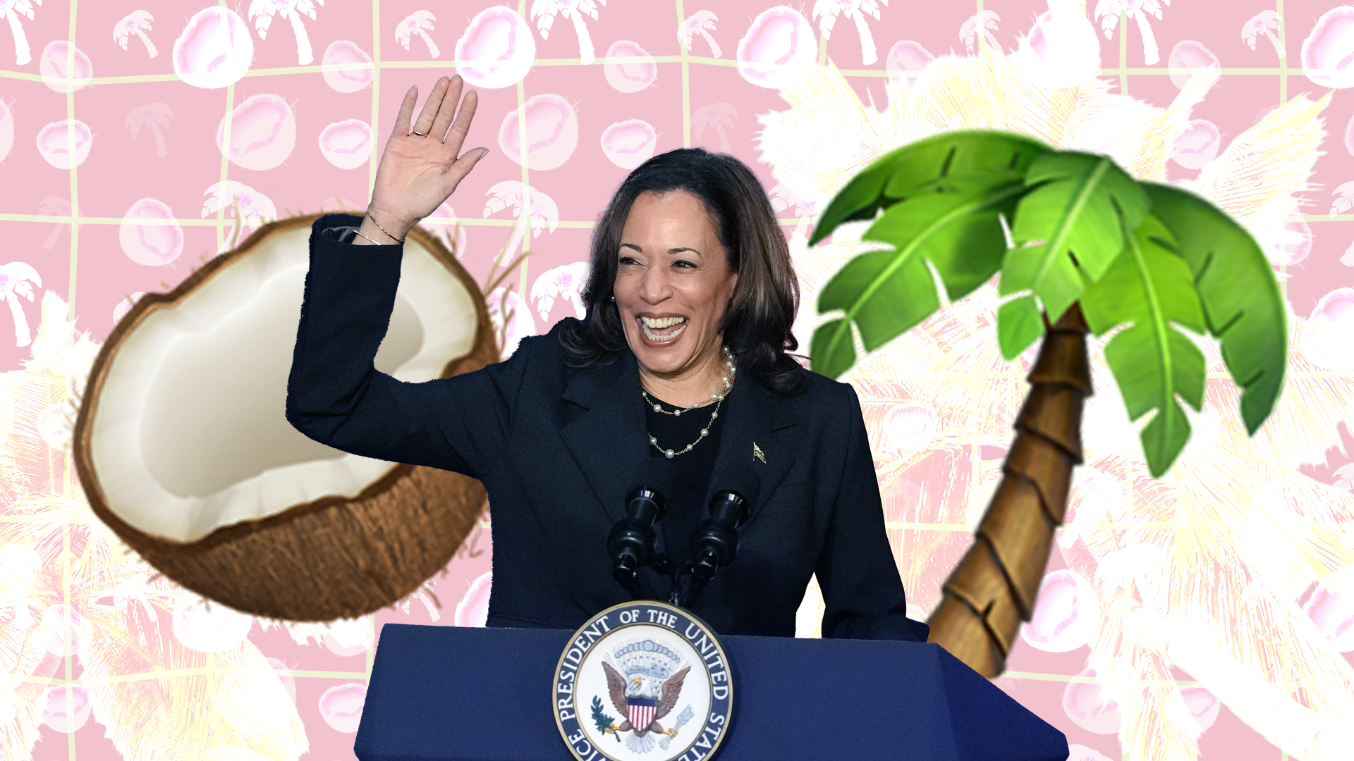 Les émojis de la noix de coco et du palmier sont devenus des symboles de soutien à la candidature de Kamala Harris à l'investiture démocrate.