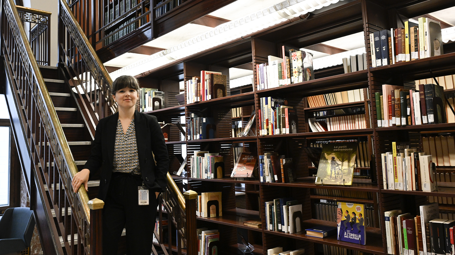 Carolyne Ménard est cheffe d’equipe et responsable de la mediation au service de l’information de la Bibliotheque de l’Assemblee nationale, jeudi, 22 aout, 2024 a Quebec. 