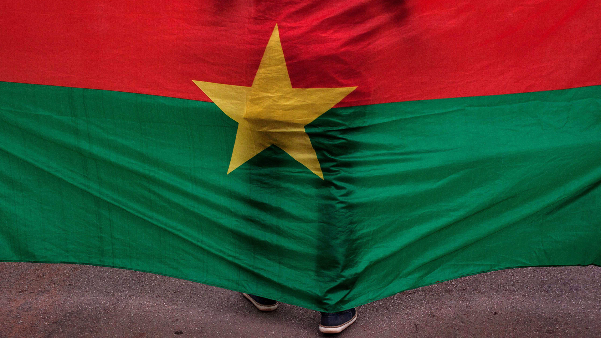 Le drapeau du Burkina Faso, 23 janvier 2016. 