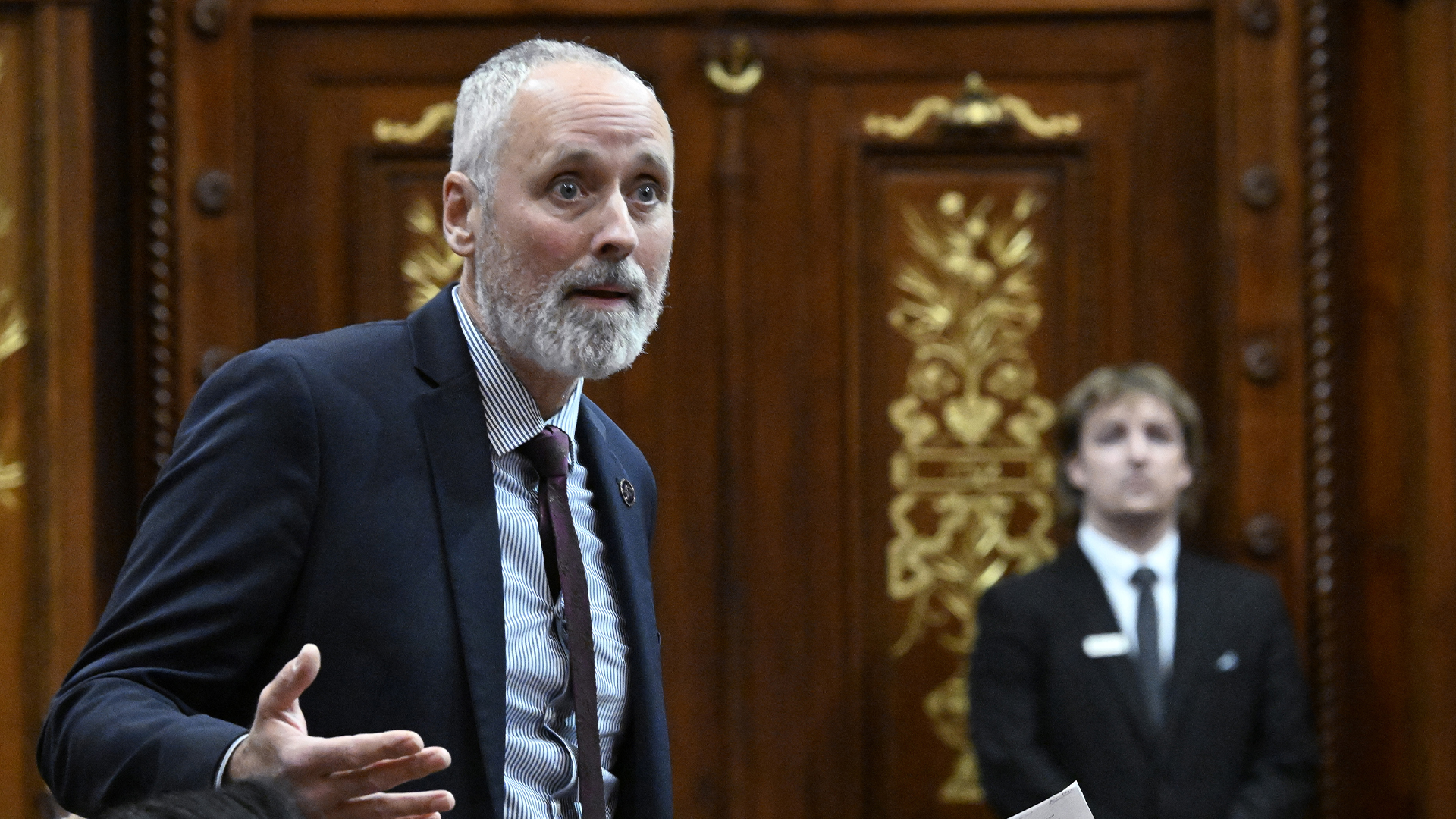 Le député Vincent Marissal, de Québec solidaire, à la période des questions le 24 octobre 2024. 