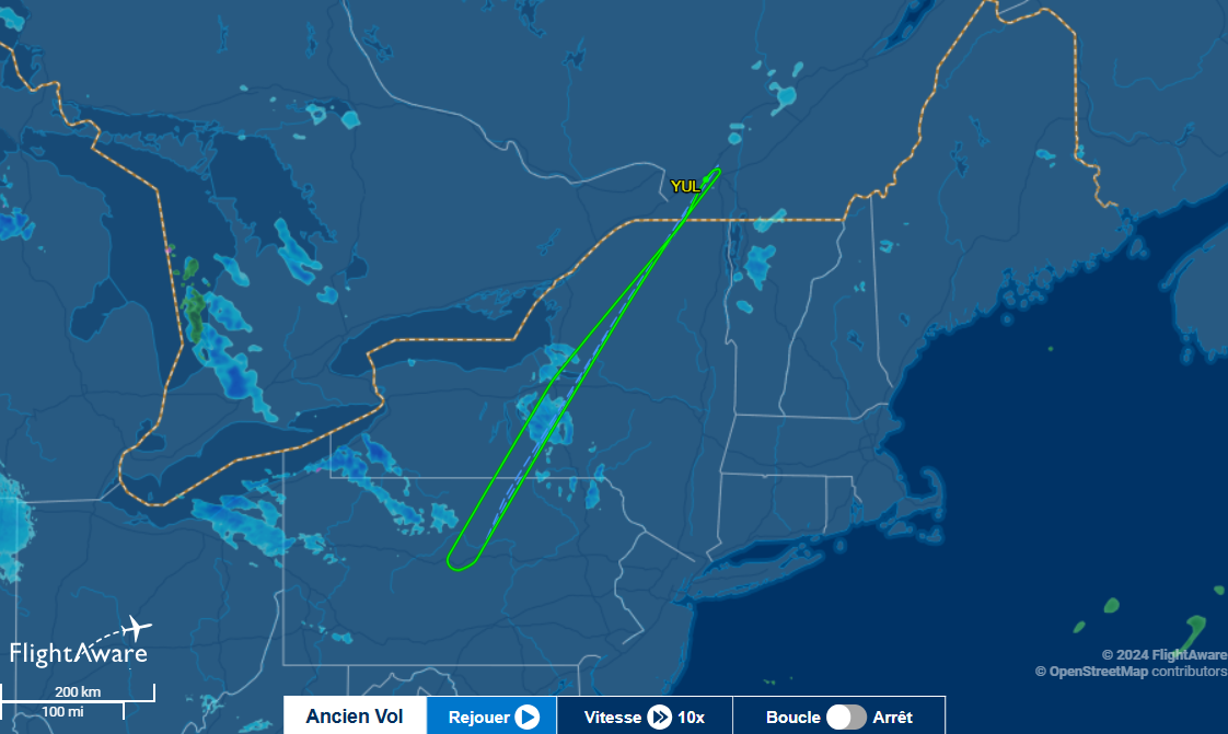 Un indicateur d'incendie s'est déclenché dans la soute de l'appareil de la compagnie Sunwing.