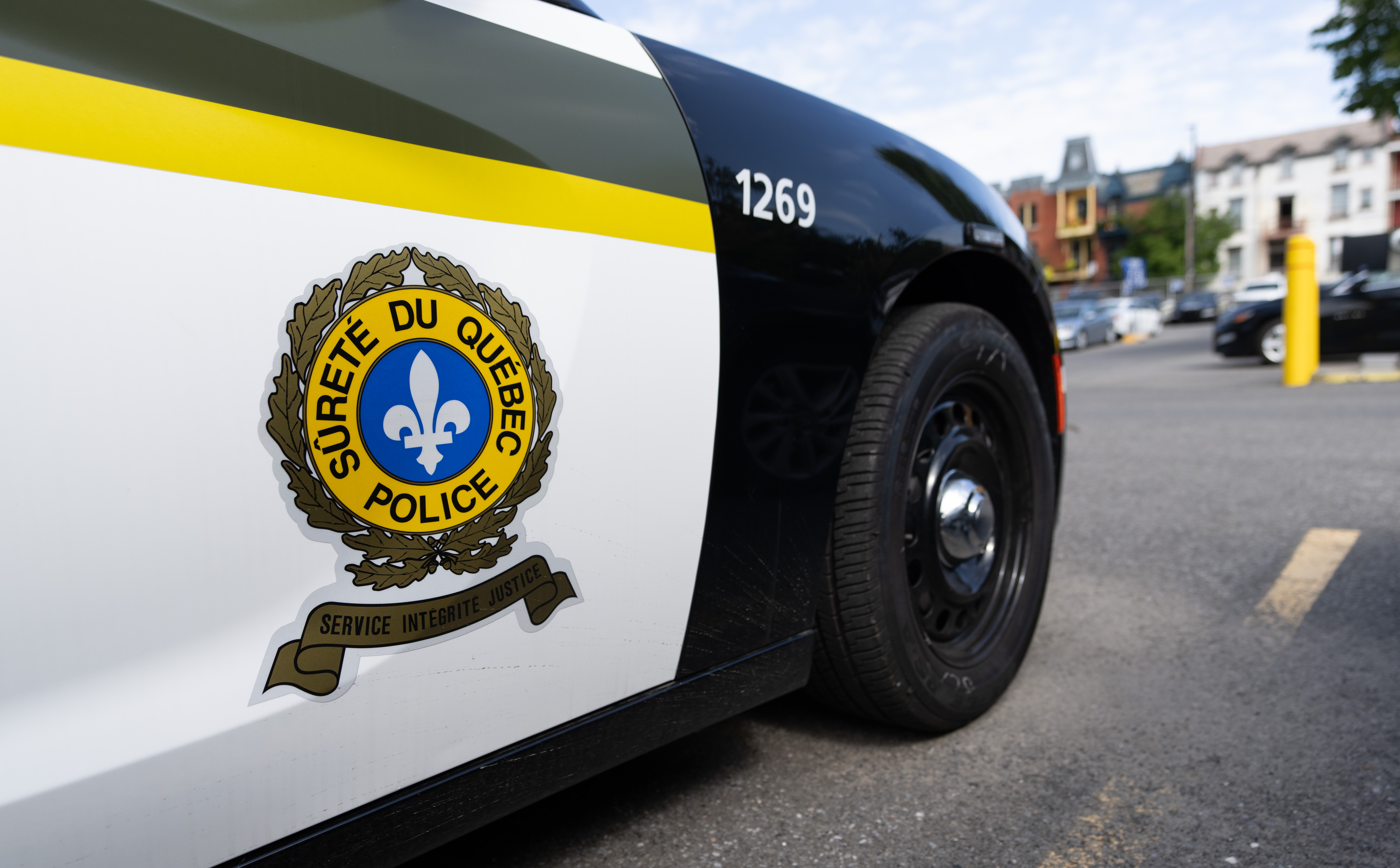 A Surete du Quebec police car is seen at their headquarters in Montreal on September 10, 2024. THE CANADIAN PRESS/Christinne Muschi