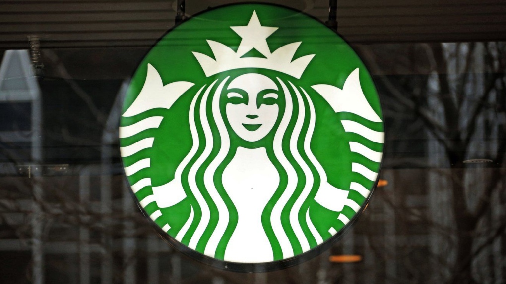 L'enseigne d'une succursale de Starbucks.