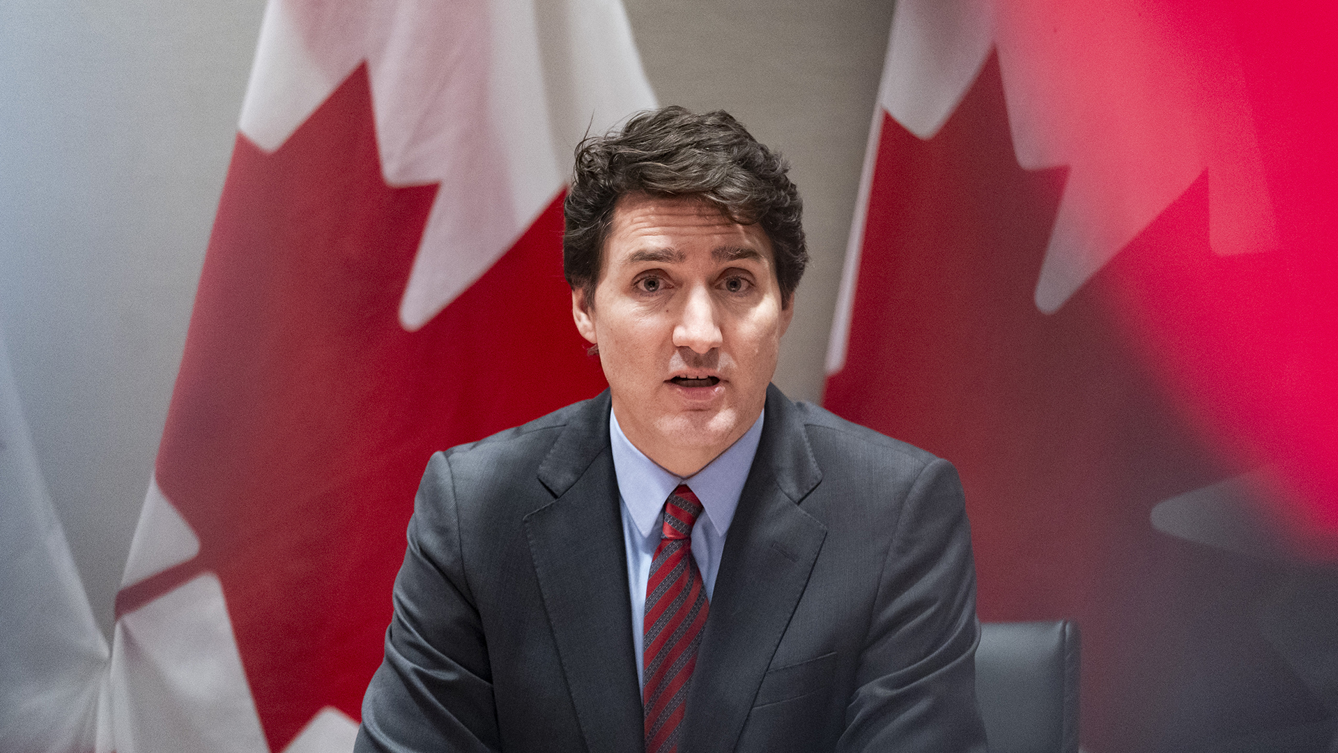 Le premier ministre Justin Trudeau prononce une allocution avant de présider la réunion du Conseil des relations canado-américaines, à Toronto, le 17 janvier 2025.