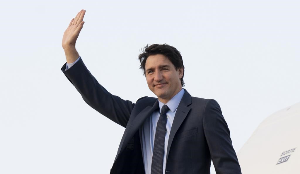 Prime Minister Justin Trudeau waves as he arrives in Seoul, South Korea, Tuesday, May 16, 2023. Trudeau is off to meet with Nordic leaders ahead of an upcoming NATO summit and as uncertainty looms over the future of the Arctic. THE CANADIAN PRESS/Adrian Wyld