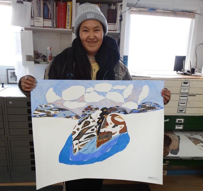 Artist Ooloosie Saila poses for a photo in Kinngait studio, in Kinngait, Nvt., in 2017. The West Baffin Cooperative, Canada's oldest Indigenous-owned arts organization, celebrates its 65th anniversary this year. THE CANADIAN PRESS/HO-Darlene Wight *MANDATORY CREDIT*