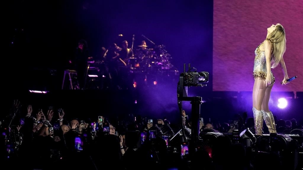 <p>Taylor Swift performs during the opening show of the Toronto dates of The Eras Tour on Thursday, November 14, 2024. THE CANADIAN PRESS/Chris Young</p>