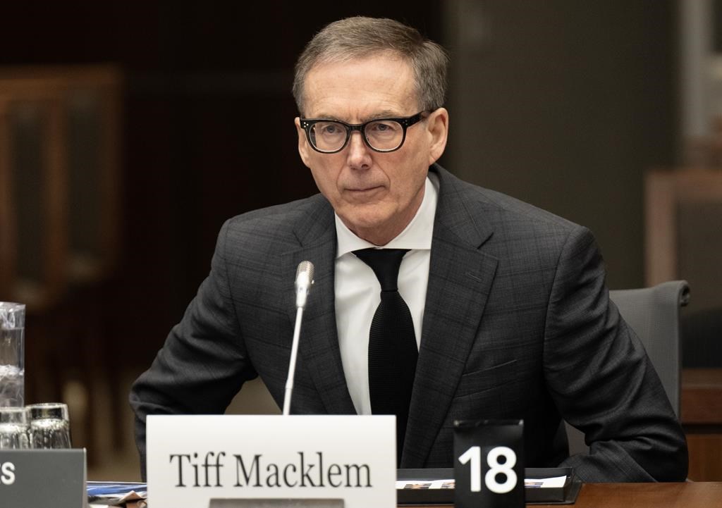 Bank of Canada Governor Tiff Macklem waits to appear at a Finance Committee meeting on Thursday, February 1, 2024 in Ottawa. THE CANADIAN PRESS/Adrian Wyld