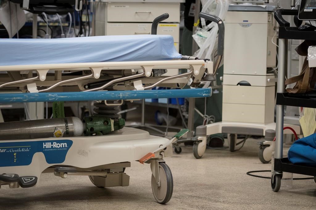 Medical equipment is photographed during simulation training at St. Michael's Hospital in Toronto on Tuesday, Aug. 13, 2019. Fewer than half of Canadians feel medical assistance in dying should be available to people whose sole underlying condition is mental illness, the results of a new survey showed Wednesday. THE CANADIAN PRESS/ Tijana Martin