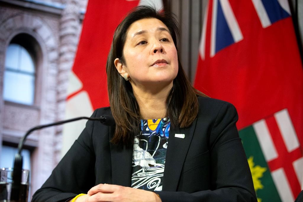 Dr. Eileen de Villa, medical officer of Health for the City of Toronto attends a news conference in Toronto, on Monday, January 27, 2020. Ontario has warned de Villa to drop its drug decriminalization application with Health Canada.THE CANADIAN PRESS/Chris Young