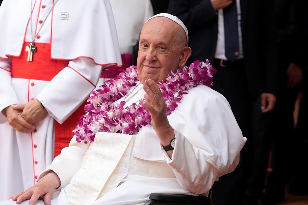 Cette photo du pape François a été prise à Singapore le 13 septembre 2024. 